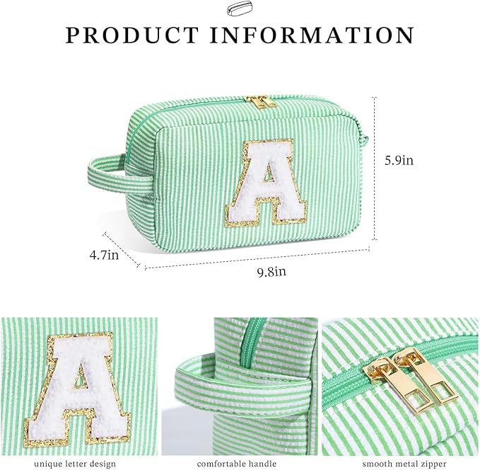 YOOLIFE Bridesmaid Proposal Gifts - Bridesmaid Gifts for Wedding Day, Bridal Shower Gifts, Bride To Be Gifts, Maid of Honor Gifts, Bachelorette Party Gift for Bride, Initial Makeup Bags for Women B