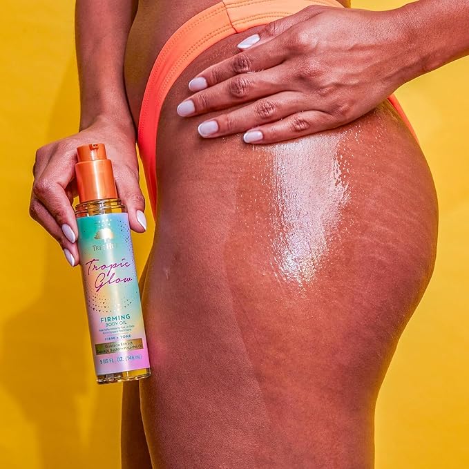 Tree Hut Tropic Glow Firming Body Oil, Hydrating Oil with Cupuacu Butter, Made with Guarana & Pistachio for Glowing Skin, 5 fl oz