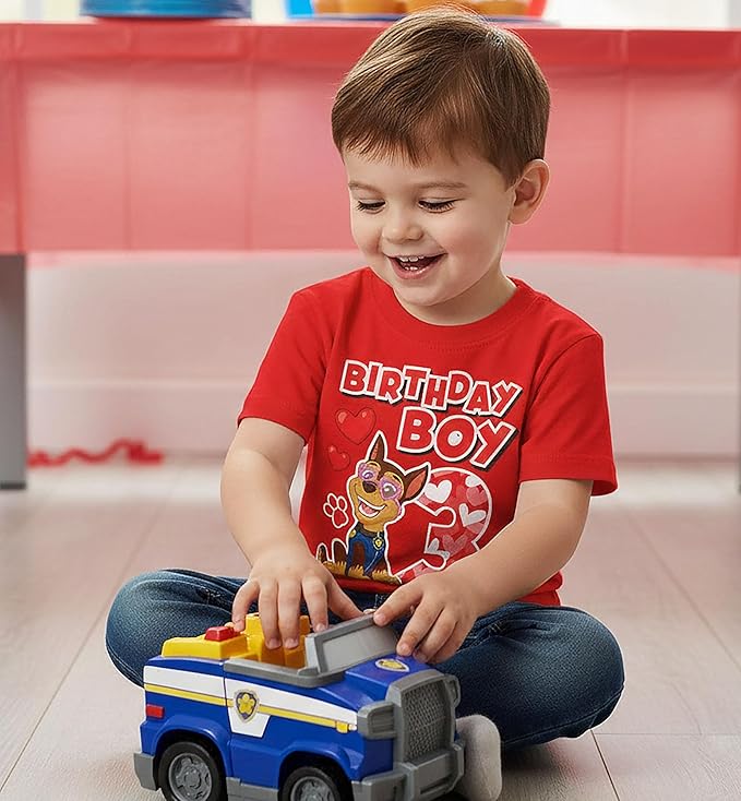 Paw Patrol Chase 3rd Birthday Boy Shirt - Toddler T-Shirt Gift Outfit for Party - Clothes for 3 Year Old Boys