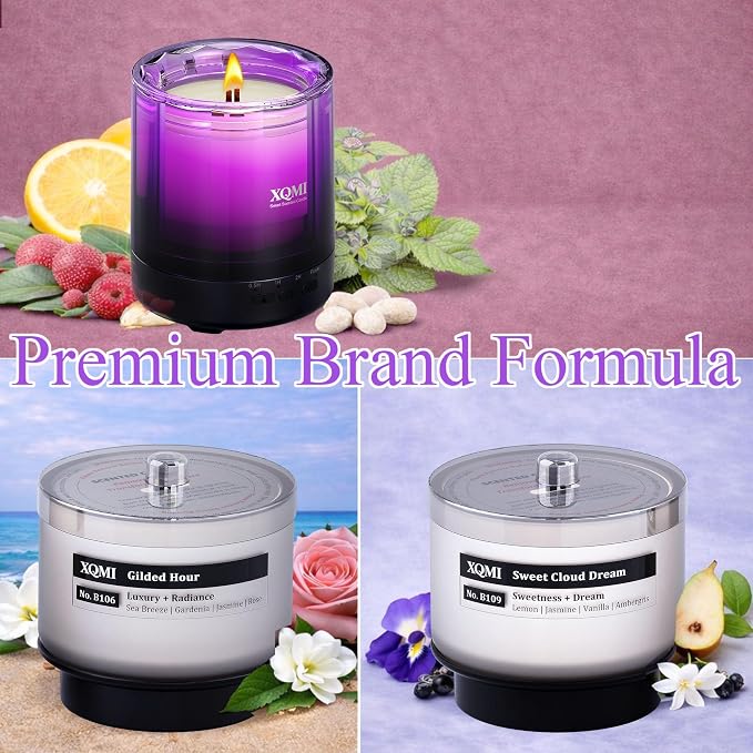Smart Scented Candles with Remote, Natural Soy Wax with up to 35H Burn Time, Ideal for Creating a Welcoming Home Perfect for Gifting(3 Pack Gift Set)