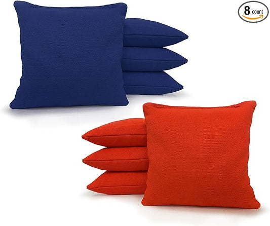 Tailgating Pros Regulation Cornhole Bags - Set of 8 - Corn Filled & Handmade 25+ Color Options