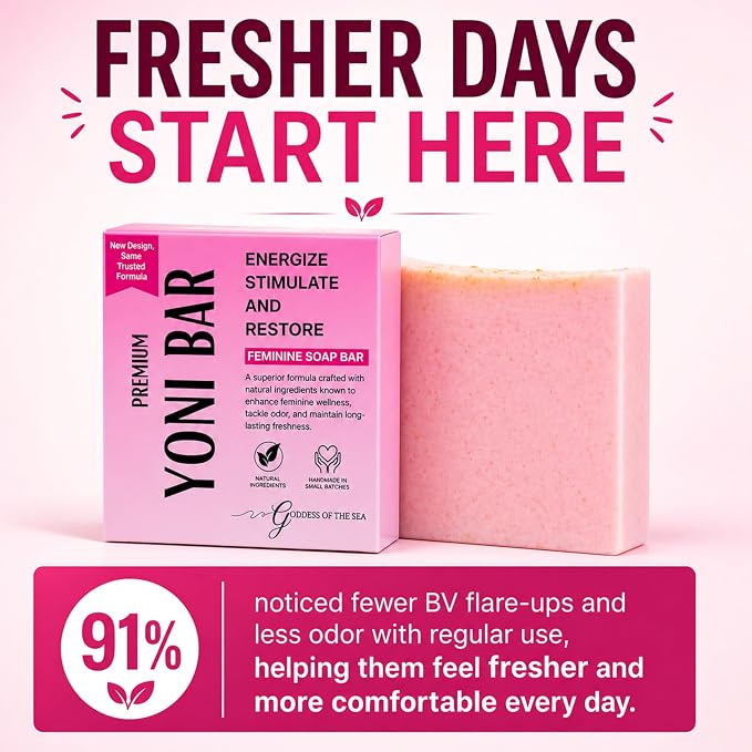 Premium Yoni 3 Bar Bundle - Natural Feminine Care Soap for pH Balance, Odor Control & Hydration | Organic Herbal Ingredients | Gentle yet Effective for Daily Intimate Hygiene | Handmade & Vegan