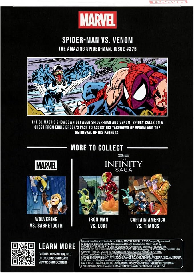 FANDROP MV02-Spider-Man VS. Venom, FANDROP Combines A Displayable Diorama, Artifacts & Scene Marker That Creates an Elite Display to Enhance Any Spider-Man Collection, 4 Marvel FANDROPS to Collect