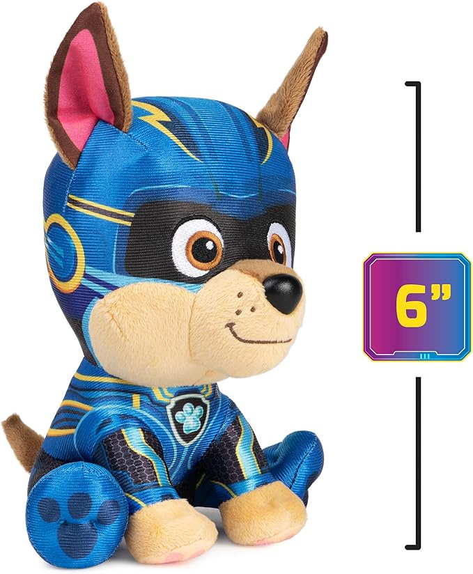 GUND PAW Patrol: The Mighty Movie Chase Stuffed Animal, Officially Licensed Plush Toy for Ages 1 and Up, 6”