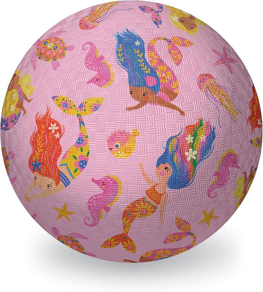 Crocodile Creek Playground Ball - Durable Rubber Ball for Kids Ages 3 and Up - Bouncy Inflatable Ball for Kickball, Indoor Games, and Outdoor Sports - PVC-Free