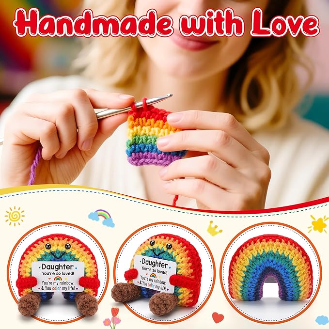 Mini Rainbow Daughter Christmas Birthday Gifts Tween Girls Trendy Stuff, Daughter Gift for 5 6 7 8 9 10 11 12 Year Old from Mom Dad, Valentines Tween Girl Gifts Trendy Stuff