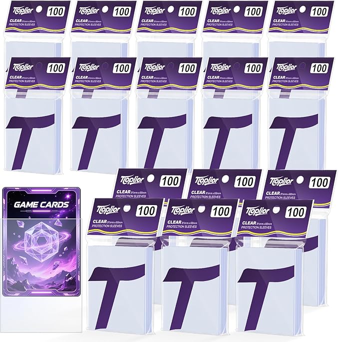1600 Counts Card Sleeves,Soft Penny Sleeves for Trading Cards,Clear Plastic Card Protectors Fit for MTG,TCG,Baseball,Football,Sports,Game Cards