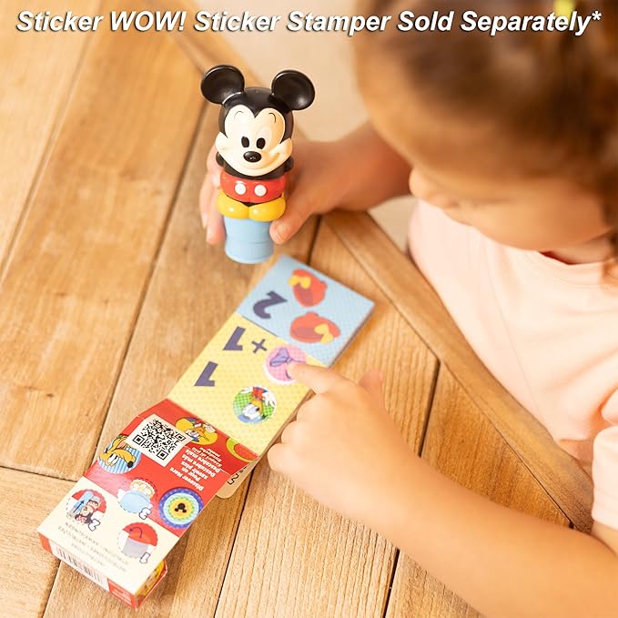 Melissa & Doug Sticker Wow!™ Mini Activity Pad and 200+ Refill Stickers for Stamper Arts and Crafts Fidget Toy Collectibles – Assorted Disney