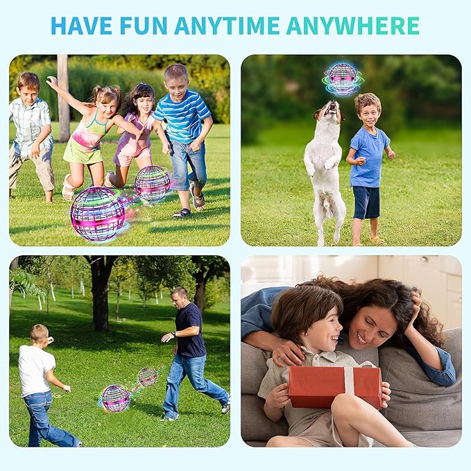 2025 AI Flying Orb Ball Toys, Hand Controlled Boomerang Hover Ball, Mini Drone Cosmic Globe Fidget Spinning Kids Adults Outdoor Fly Toy Christmas Birthday Gift for Boys Girls 6 7 8 9 10+ Year Old
