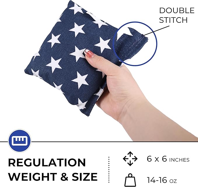 Portable Cornhole Board Set - Premium MDF Wood Corn Hole Game with 8 Regulation Bean Bags, for Backyard, Camping, and Outdoor Tailgating - Choose 3x2' Tailgate or 4x2' Regulation Size