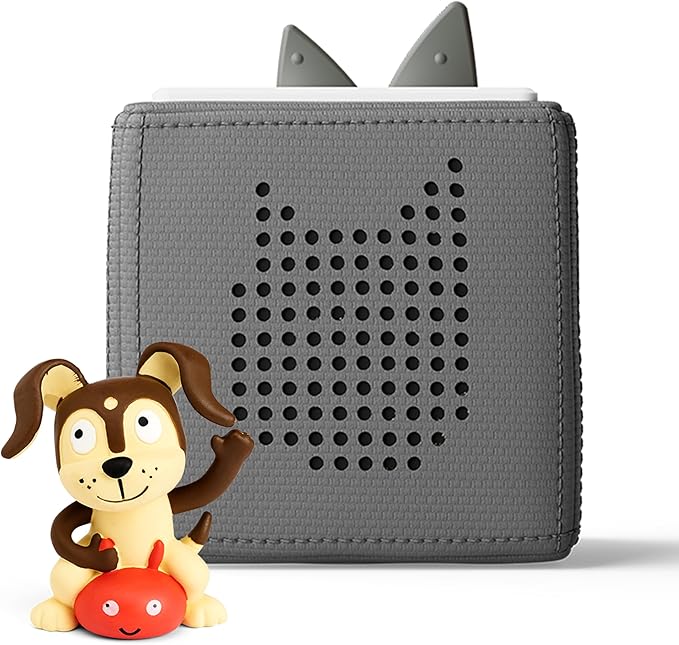 Toniebox 1 Audio Player Starter Set with Playtime Puppy - Listen, Learn, and Play with One Huggable Little Box - Gray