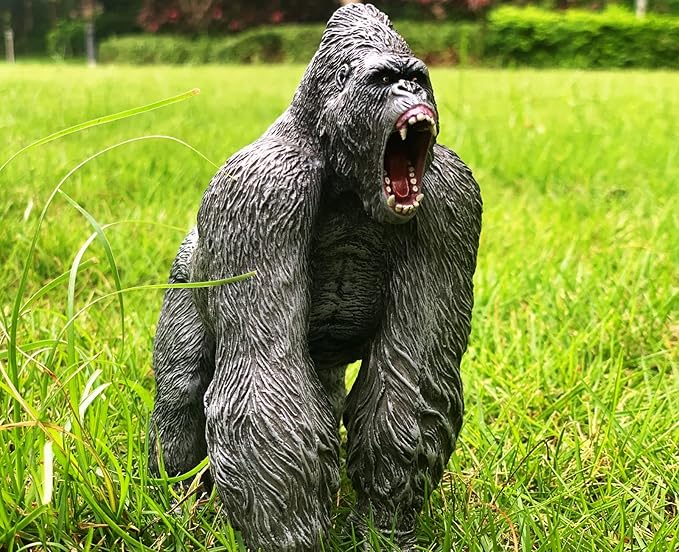 Gorilla Toys Action Figure Rampage Gorilla Fight Mode Ape Solid Wild Animal Figurines for Role Playing Story Telling Toy