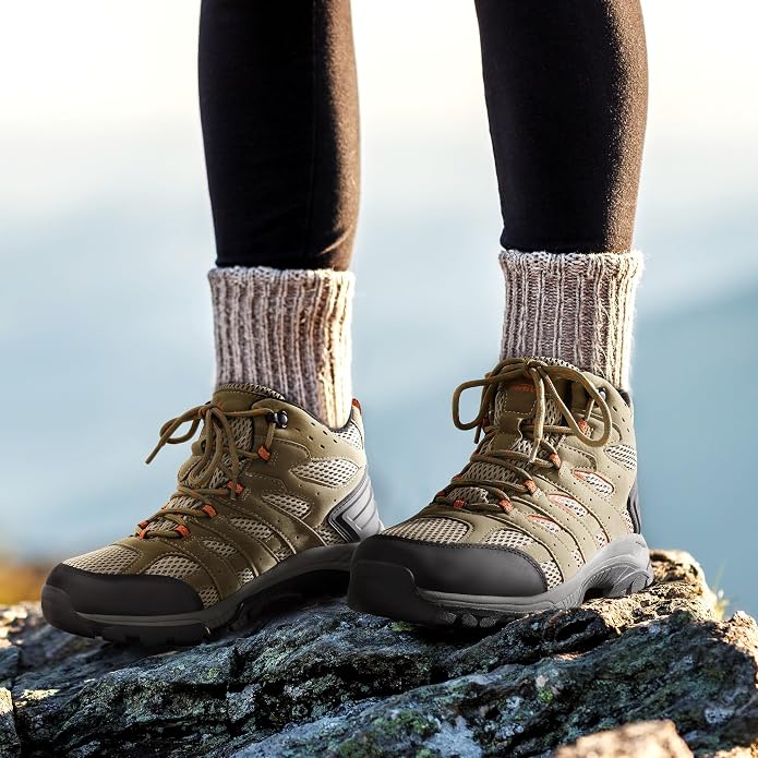 NORTIV 8 Women's Waterproof Hiking Boots Outdoor Ankle Trekking Mid Backpacking Mountaineering lightweight boots