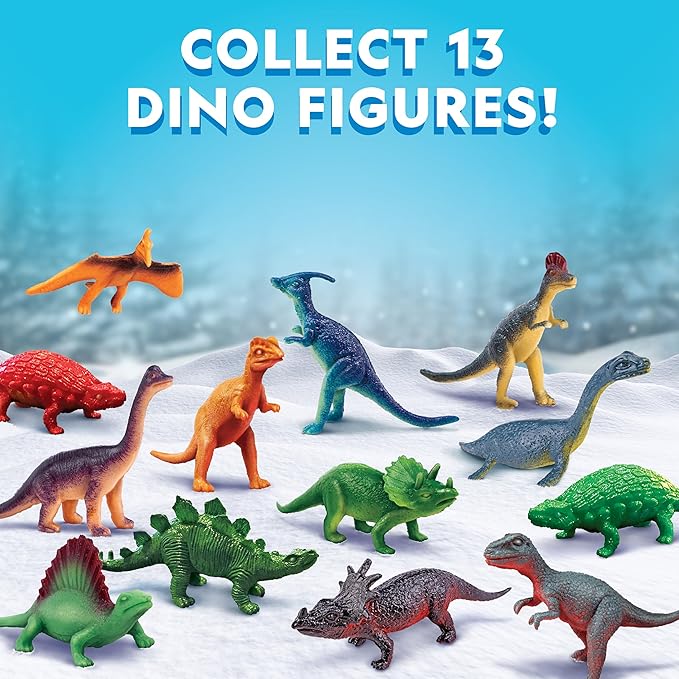 NATIONAL GEOGRAPHIC 2026 Dinosaur Advent Calendar - Countdown Calendar with 24 Dino Activities & Figures, Paint A Dinosaur Racer, Create a Clay T. Rex, Excavate a Dino Tooth Replica & More