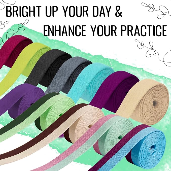 TECEUM Yoga Mat Strap – Extra Soft & Thick Cotton Carrier for All Mats | Adjustable Skin-friendly & Non-Slip Mat Holder Sling in 30+ Colors [Mat Not Included]