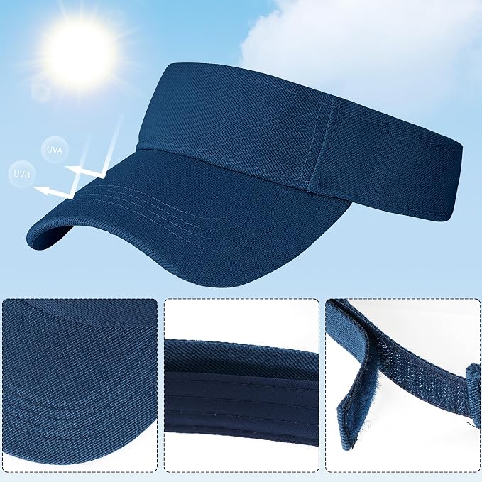 Marrywindix 1 Piece of Sport Wear Athletic Visor Sun Sports Visor Hat Visor Adjustable Cap for Women and Men