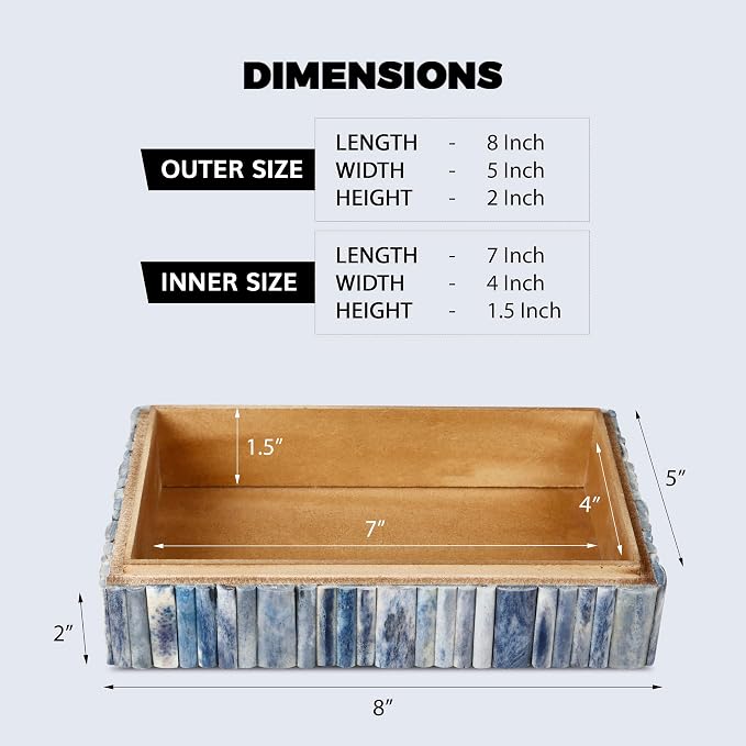 Handicrafts Home Decorative Keepsake Box 8x5 – Small Organizer Box with Lid, Boho Decorative Storage, Retro Memory Box, Unique Coffee Table Décor, Jewelry or Trinket Box, Modern Shelf Decorative Box