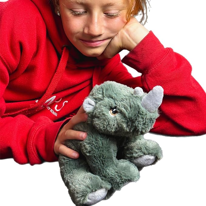 Deluxe Paws Eco-Friendly Rhino Plush Toy Made from 100% Recycled Materials