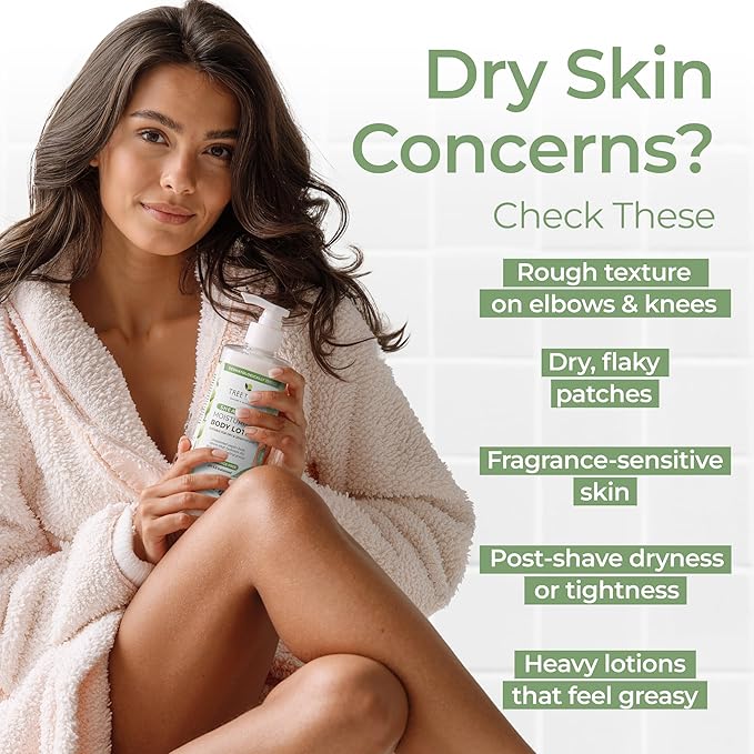 Tree To Tub Unscented Shea Butter Body Lotion for Dry Skin - Fragrance Free Lotion,Vegan Body Moisturizer, Good for Sensitive Skin for both Women & Men