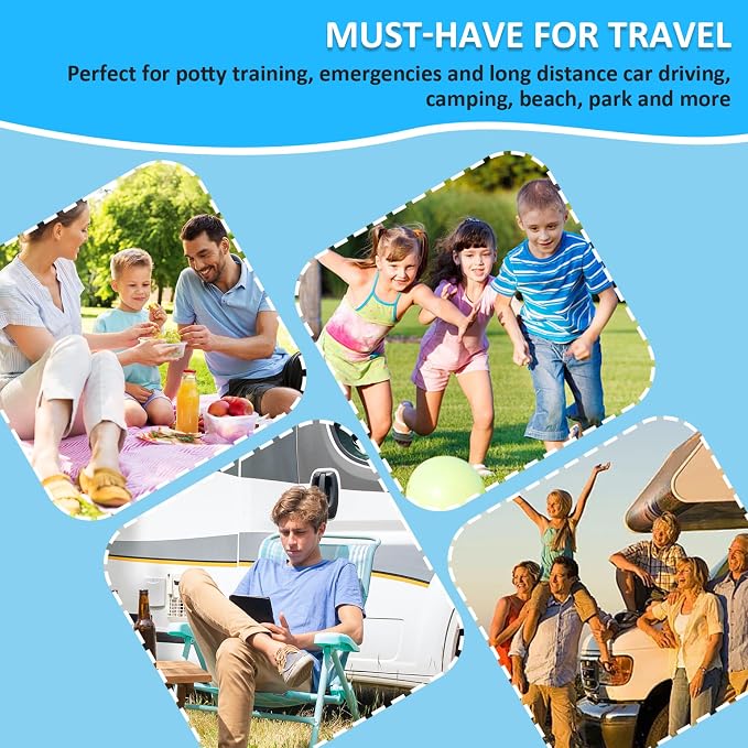 Travel Potty, 600ml Portable Urinal for Toddlers Boys, Leakproof Toddler Urinal with Lanyard, Reusable Potty Training for Car Camping TravelTravel