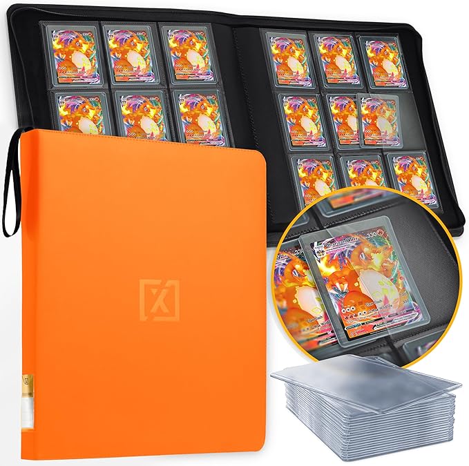 X PRO Top Load Card Binder - Compatible with Top-loading Card Cases - Fits 252 | 20 Premium Loaders Included | 9-Pocket Ringless Double-Sided Pages | Storage for TCG & Sports Cards