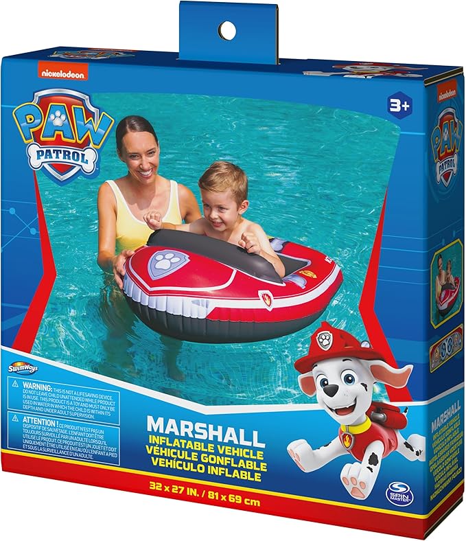 SwimWays Paw Patrol Swim Trainer Life Jacket, US Coast Guard Approved Life Vest Kids Swim Vest, Pool Floats & Life Jackets for Kids, Marshall