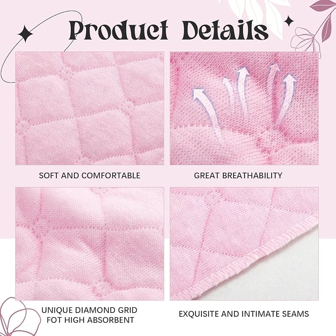 Toulite 10 Pcs Reusable Bra Liners for Sweat, 3 Layer Bra Sweat Pads, Soft Cotton Outer Layer with Polyester Fiber Core