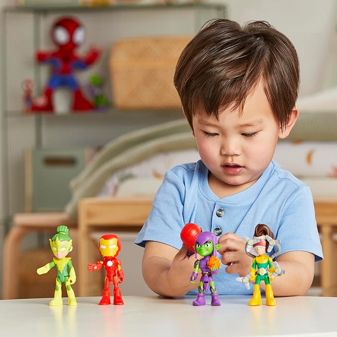 Spidey and his Amazing Friends Hasbro Marvel, Friends & Foes Pack, 5 Action Figures, 4-Inch, Preschool Super Hero Toys for Kids Ages 3 and Up (Amazon Exclusive)