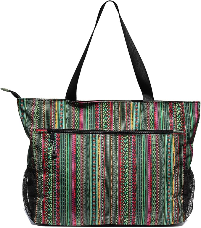 ESVAN LARGE BEACH BAG Water Resistant Lightweight 20 inch Women Oversize Tote Bag for Gym Beach Travel Pool Yoga Nurse