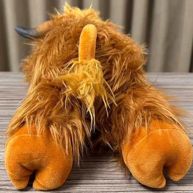 XYG 5lbs Highland Cow Weighted Stuffed Animals, 22inch Giant Highland Cow Gift Plushie Toy, Adorable Stuffed Animal for Adults Kids Highland Cattle Plush Pillow Decor