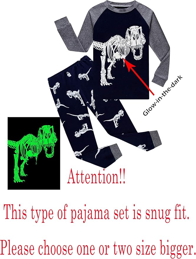 Family Feeling Little Boys Pajamas Sets 100% Cotton Long sleeve Pjs