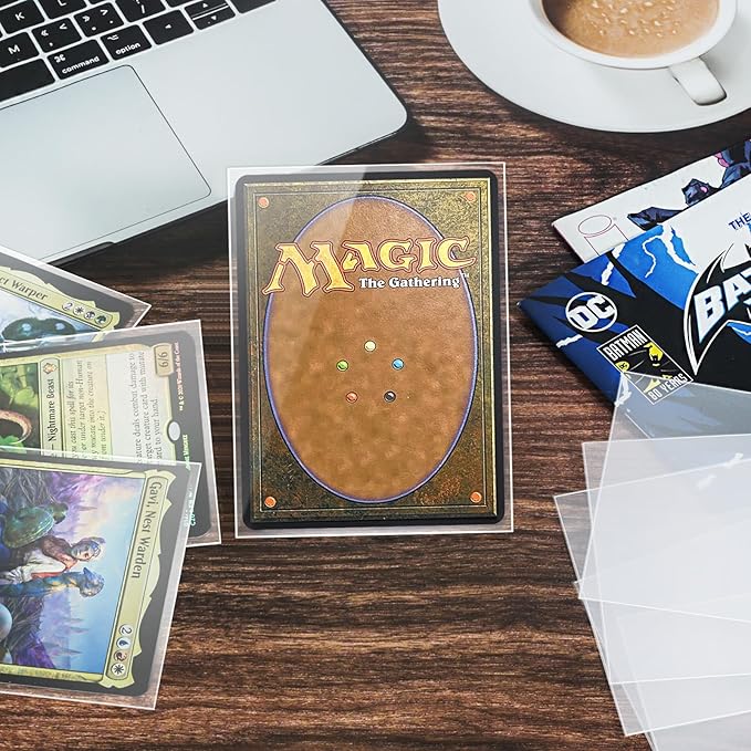 Oversize Card Sleeves 3.6 inch x 5.1 inch (91 mm x 130 mm), Fit for MTG Plane Chase Cards, Dr. Who Commander Deck, Large Card Sleeves
