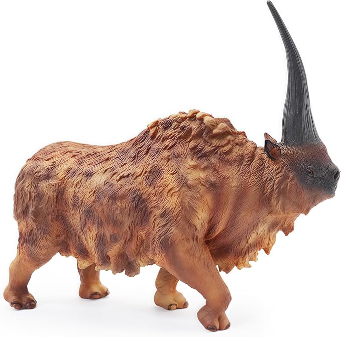 Gemini&Genius Ancient Rhino Action Figure Toy, Siberian Unicorn Rhinoceros Figurine Wild Animal, Elasmotherium Animal Toy, Gift, Collection, Display for Kids Collectors