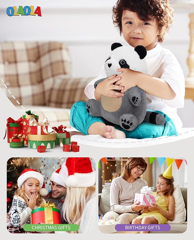 OLAOLA Raccoon Panda Plush 13.8 Inch Cute Panda Stuffed Animals Plush Toy Soft Doll Pillow for Kids Adults