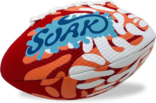 SOAK 9-Inch Waterproof Pool Football for Kids & Adults - Beach Football for Swimming Pool, Lake, Outdoor Games