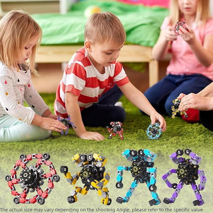 Transformable Fidget Spinners 36-Pack – Sensory Toys for Kids & Adults with ADHD, Autism, Anxiety Relief