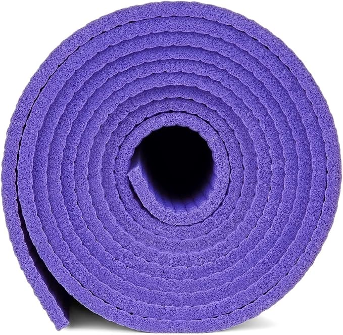 YogaAccessories 1/4" Thick High Density Deluxe Non Slip Exercise Pilates & Yoga Mat