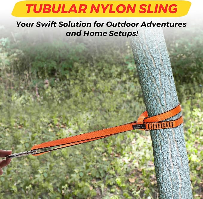 18MM Nylon Climbing Sling Runner 23KN CE2008/EN566 Strong Webbing Straps for Rock Climbing,Mountaineering, Rappelling, Swing, Yoga Hammock etc