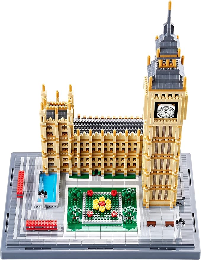 Real Big Ben Micro Building Blocks Set for Adults 6473 PCS - World Famous Architecture Model Toys Presents for Kid Age of 14+