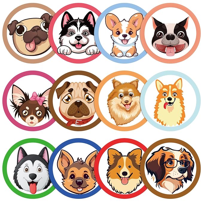Chinco 120 Pcs Boys Potty Training Targets Boys Potty Targets Aids Flushable Pee Training Chart for Toddlers Use(Dog Style)