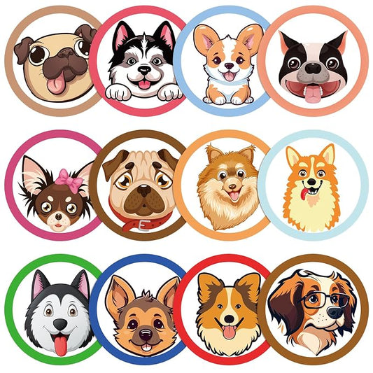 Chinco 120 Pcs Boys Potty Training Targets Boys Potty Targets Aids Flushable Pee Training Chart for Toddlers Use(Dog Style)