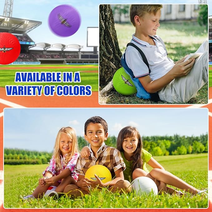 Jerify 8.5 Inches Playground Balls Kickball Bulk, Colorful Inflatable Sports Bouncy Balls, Dodgeball, Kickball for Official Play, and Fun Indoor and Outdoor Toys and Gift