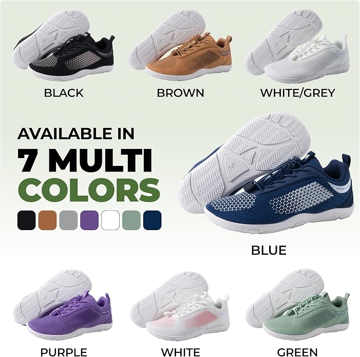 Hike Footwear HF Flow Barefoot Shoes for Women & Men - Minimalist Shoes with Arch-Support, Breathable Splash-Proof & Versatile Boot, Ergonomic Pain-Relief Posture Improvement Hiking Boots