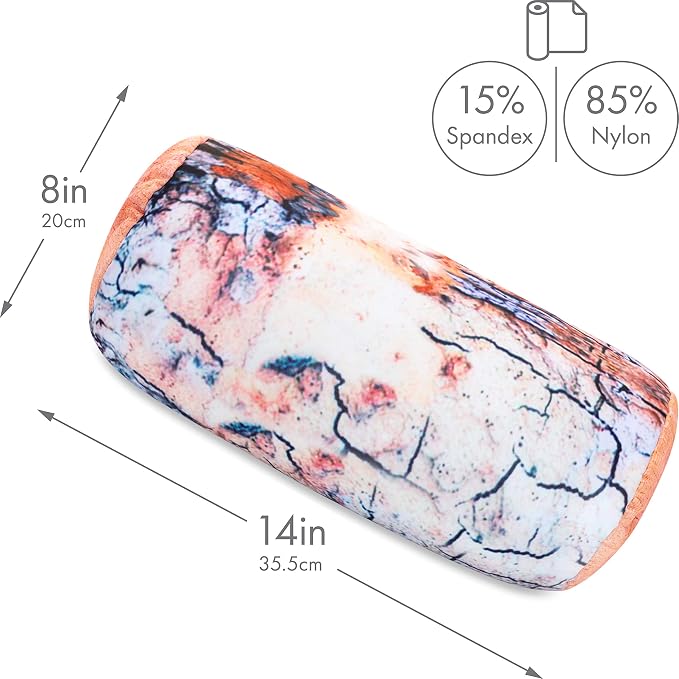 Microbead Log Roll Pillow - Bolster Tube Pillow Cushion Perfect Therapy Pillow - Airy Squishy Soft Bead Bag Bed Room Decoration, Neck Pillow Back Head Body Support, 15% - 14" X 8", Platanus Log