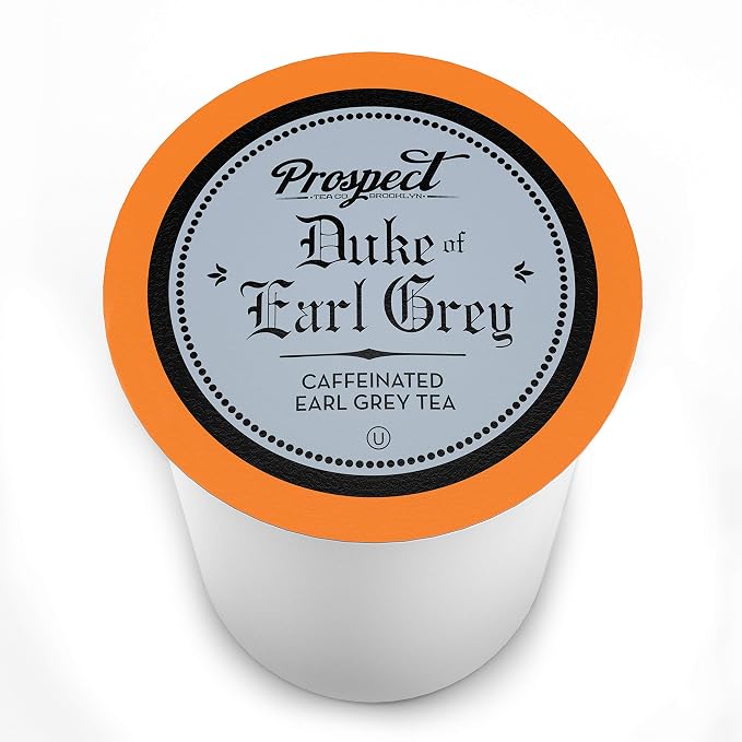 Prospect Tea Co. Duke Of Earl Grey Tea Pods Compatible with K Cup Brewers Including 2.0, 40 Count