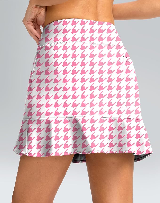 16" Golf Skorts for Women with 5 Pockets | Athletic, Tennis Skirt, High Waisted, Pickleball, Travel, Casual, Lightweight, Ruffle Summer Skirt, with Shorts