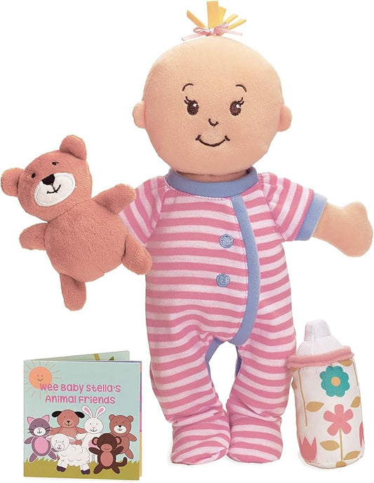 Manhattan Toy Wee Baby Stella Sleepy Time Scents Soft Doll Set, 12",Peach