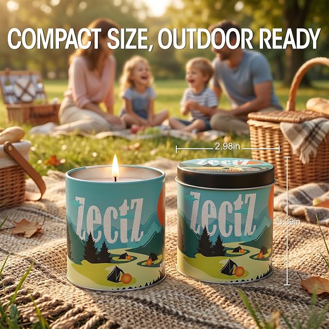 Citronella Candle for Outdoor Indoor, with Lemongrass, Rosemary, and Peppermint Oil, 9 oz 4 Pack