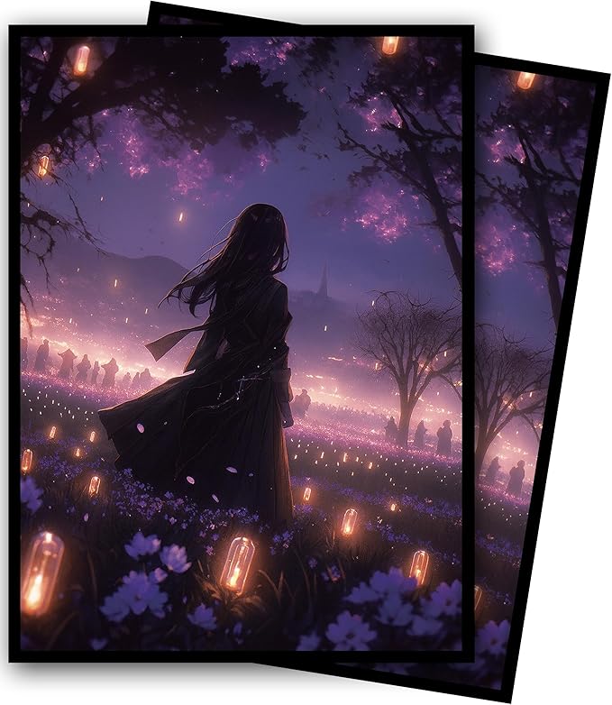 MTG Card Sleeves, Ultra Clear Front & Matte Finish Back, 100 Count Standard Size Matte Art Sleeve for Magic The Gathering (Fantasy Girl)