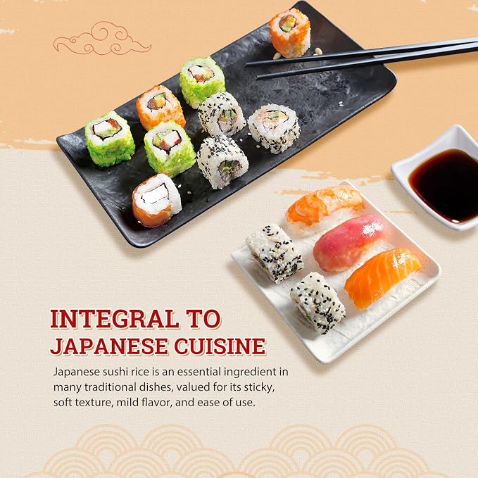 52USA Sushi Rice 2 Pound (32 Ounce), Premium Short Grain Rice, White Sticky Rice for Sushi and Japanese Food, Gluten-Free, Vegan